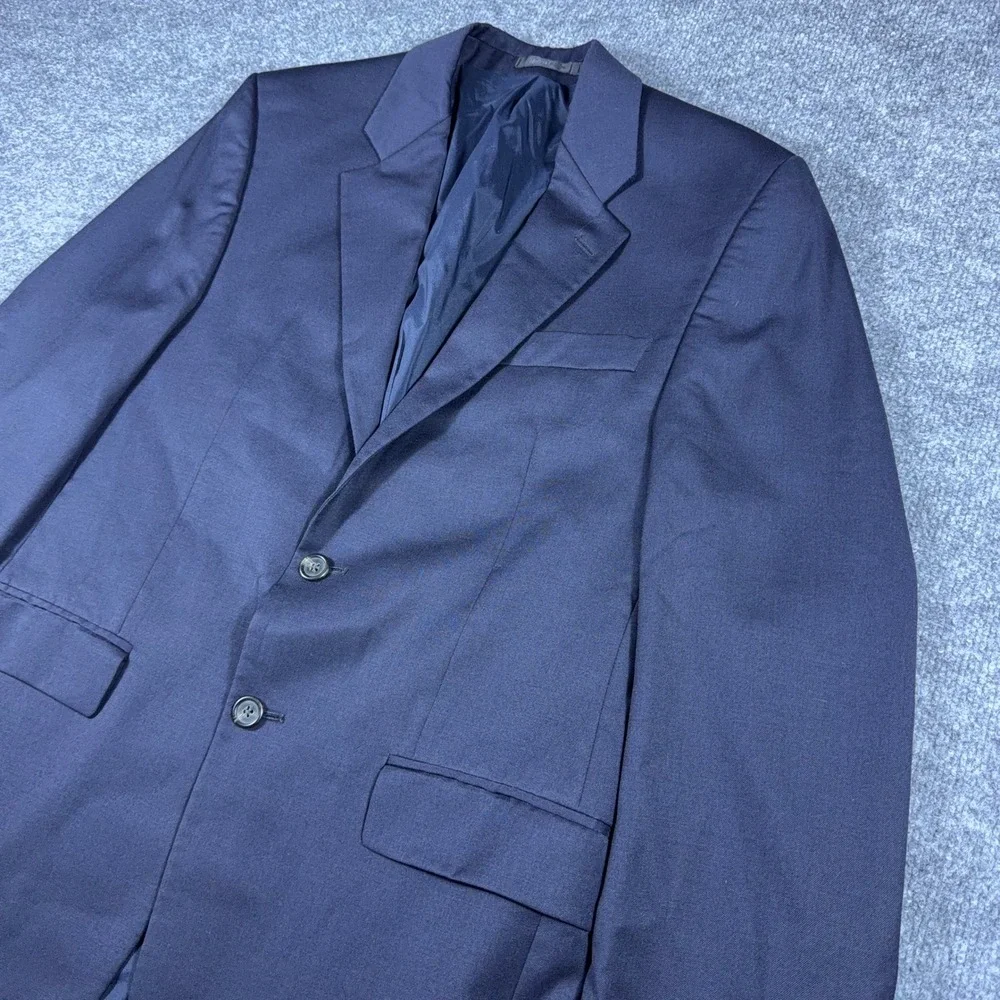 Lauren Ralph Lauren Mens Navy Blue 2-Button Blazer Sport Coat Made in Canada 38R